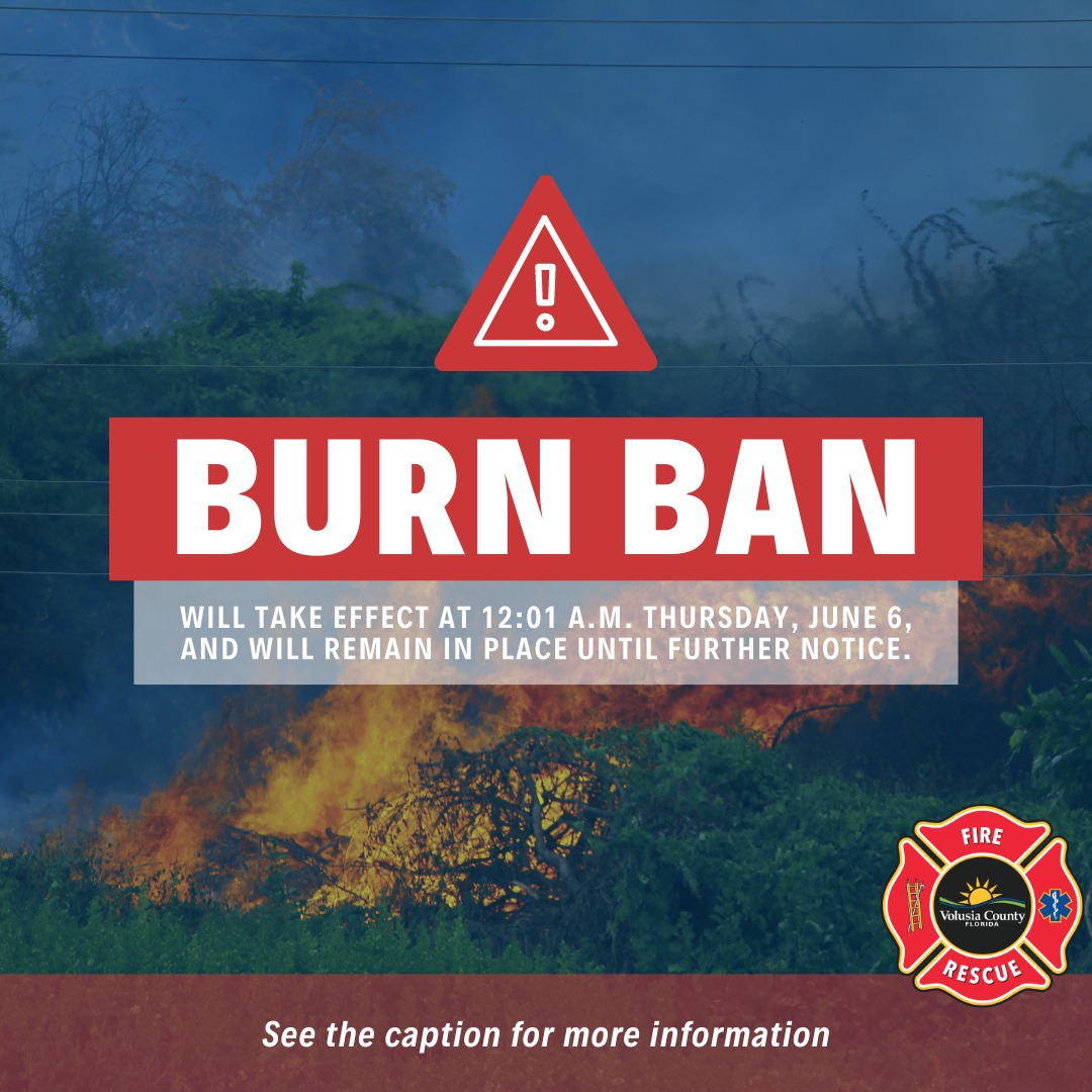 County of Volusia burn ban image